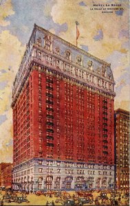 IL - Chicago. Hotel LaSalle Advertising Postcard