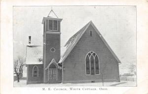 Ohio Postcard 1909 WHITE COTTAGE Zanesville M.E. CHURCH Building