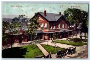 1909 Union State Exterior Building Horse Carriage Road Rutland Vermont Postcard 