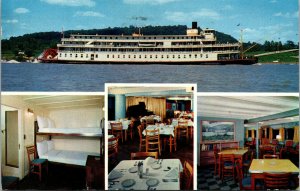 Vtg 1960s SS Delta Queen Sternwheel Passenger Steamboat Postcard