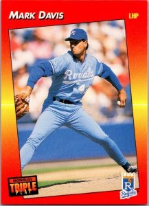 1992 Donruss Baseball Card Mark Davis Kansas City Royals sk3173