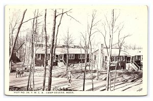 Postcard Hut No. 24 Y. M. C. A.  Camp Devens Ayer Mass. U. S. Army