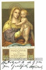 Madonna Religion postal used unknow light corner wear, writing on front side,...