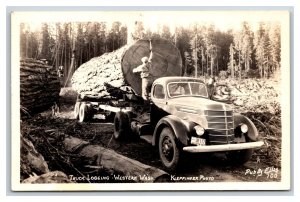 RPPC Truck Logging Western Washington WA Keppinger Photo Ellis 700 Postcard R20