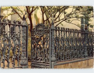 Postcard Cornstalk Fence, New Orleans, Louisiana