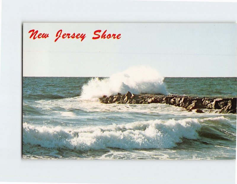 Postcard Breakers on the New Jersey Shore New Jersey USA
