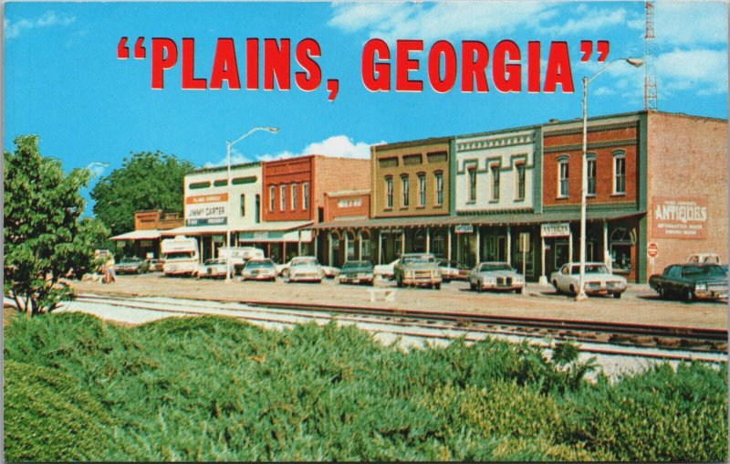 Street View Plains Georgia Vintage Postcard C127