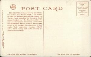 Native American Indian Buffalo Calf Jicarilla Apache Fred Harvey Postcard