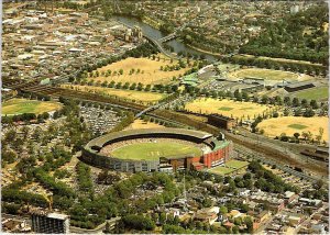 Melbourne Australia CRICKET GROUNDS Stadium Aerial View 1980 4X6 Sports Postcard