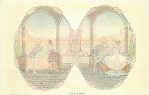 C-1910 Curly Locks Nursery Rhyme Fantasy Augener Postcard 22-2968