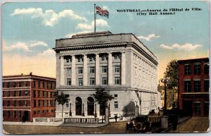 1918 Montreal Canada - Annexe De L'Hotel De Ville (City Hall Annex) Postcard