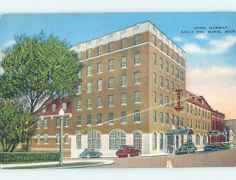 Damaged Edge Tear Linen HOTEL SCENE Sault Ste. Marie Michigan MI B4244