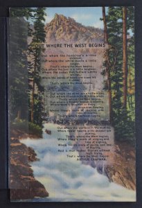 Out Where The West Begins - Poem of the West