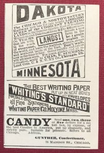 1884 Victorian Print Ad Chicago & Northwestern Railway Land Sale 2V1-27 