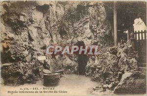 Old Postcard Royat interior of the Dog Cave Entrance