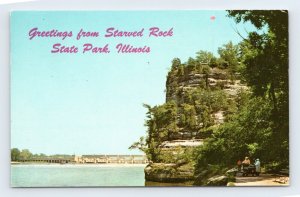 Greetings From Starved Rock State Park La Salle Illinois IL Chrome Postcard L16
