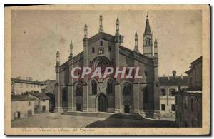 Old Postcard Pavia Chiesa Del Carmine E Piaza