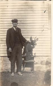 F27/ Animal RPPC Postcard c1910 Taxidermist Deer Buck Mount 19