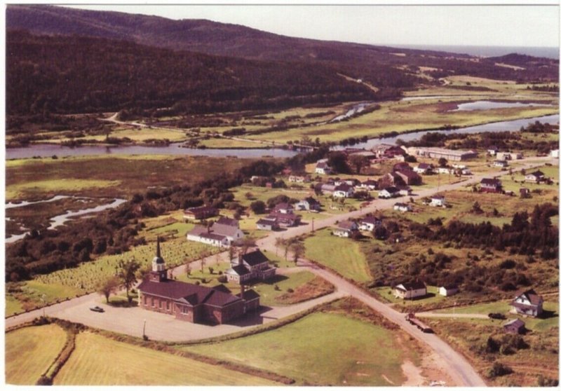 Margaree Valley, Cape Breton, Nova Scotia, Chrome Aerial View Postcard