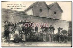 Old Postcard Wine Harvest Coteaux d & # 39Anjou Vineyard Prioress St maur Tho...