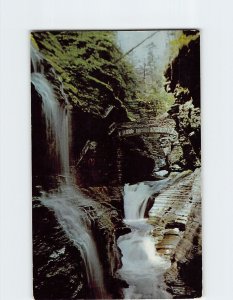 Postcard Rainbow Falls, Watkins Glen, New York