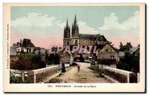 Old Postcard Pontmain Arrival Station