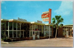 Vtg Daytona Beach Florida FL Wagner's Grill Restaurant 1950s View Postcard
