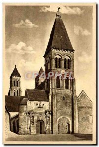 Old Postcard Morienval Facade of L & # 39Eglise Notre Dame Former abbey churc...