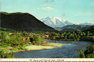 Colorado Mt Sopris and Colorado River Near Glenwood Springs 1976