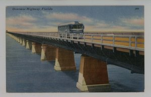 Greyhound Bus on the Overseas Highway in Florida Keys