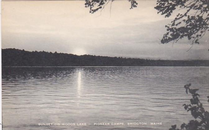 Maine Bridgton Sunset On Woods Lake Pioneer Camps