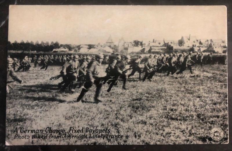 Mint USA Real Picture Postcard German Charge Fixed Bayonets In France