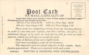 Church and Rectory  Sales card Whitten and Dennison