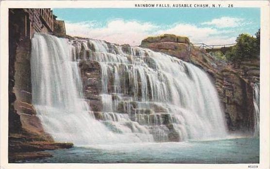 New York Ausable Chasm Rainbow Falls