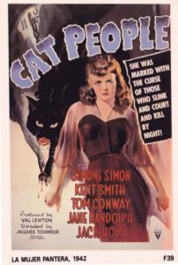 The Cat People La Murer Pantera Cult Film Horror Spanish Poster Postcard