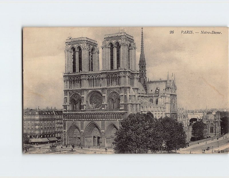 Postcard Notre Dame Paris France