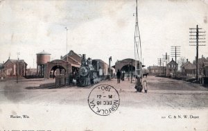 12995 Chicago & Northwestern Railroad Depot, Racine, Wisconsin 1907