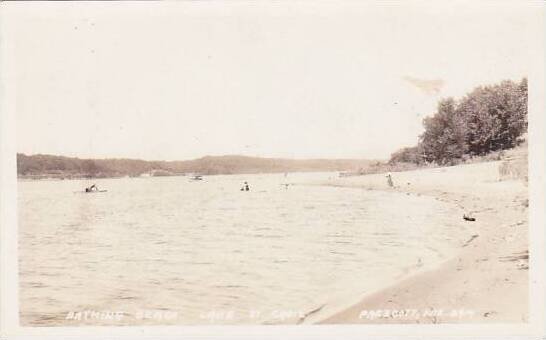 Wisconsin Prescott Bathing Beach Lake St Croix Real Photo