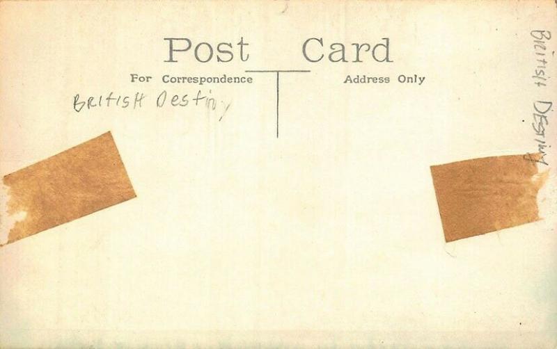 British Destiny Cargo Steamship Tinted Real Photo RPPC Postcard