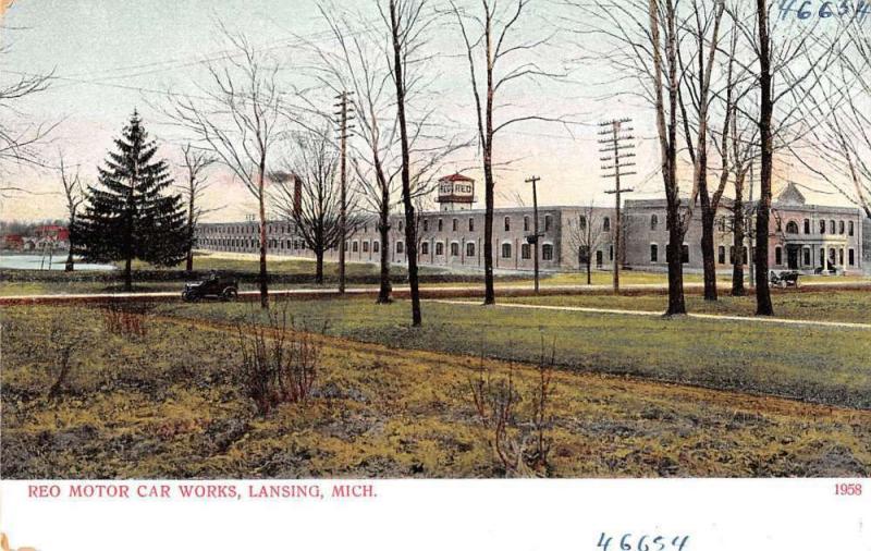 Lansing Michigan Reo Motor Car Works Factory Antique Postcard J44526