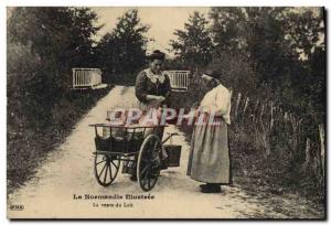 Old Postcard Folklore Normandy The sale of milk TOP