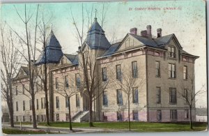 View of St. Clara's Hospital, Lincoln IL Sales Sample Vintage Postcard V33