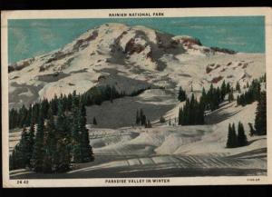 Paridise Inn Tacoma WA Mt Rainer National Park Watsonville Postcard B06