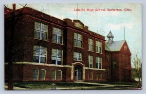 J99/ Barberton Ohio Postcard c1910 Lincoln High School 98