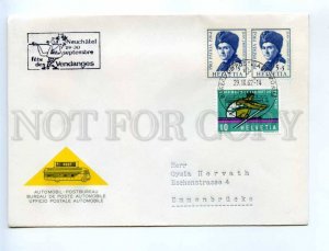 416832 Switzerland 1962 year COVER Neuchatel car mail ADVERTISING