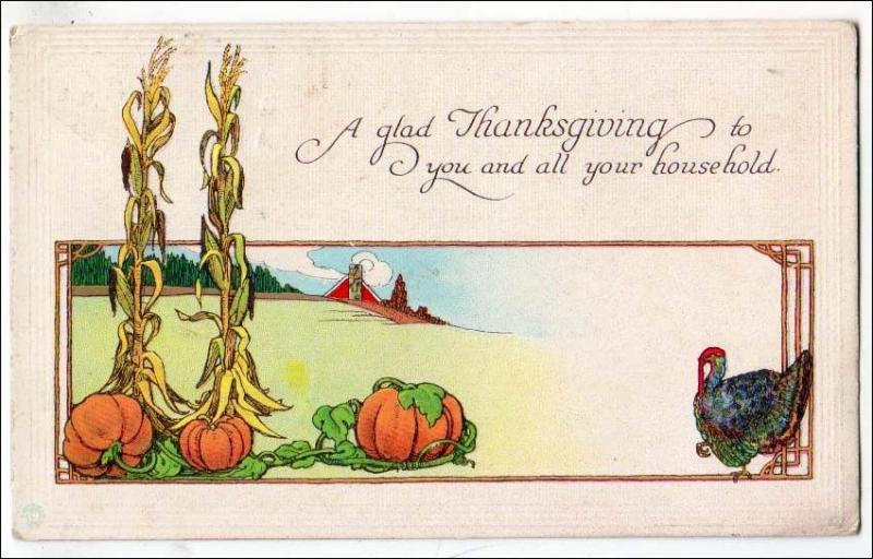 Greeting - Thanksgiving, Scene, Turkey