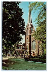 c1960 Broadway Fountain Philadelphia Centennial Madison Indiana Vintage Postcard