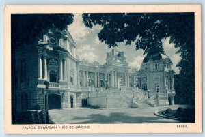 Rio De Janeiro Brazil Postcard Guanabara Palace c1930's Vintage Unposted
