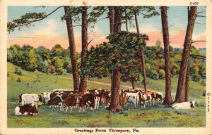 Pennsylvania Greetings From Thompson 1943 Curteich