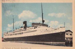 Postcard Ship SS Yarmouth at Yarmouth Nova Scotia